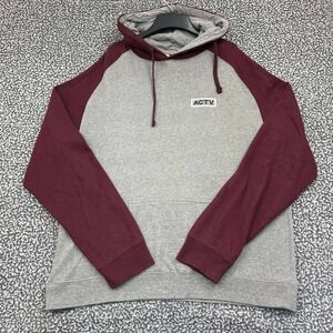 Active Ride Shop Hoodie Men XXL Gray Red Pullover Long Sleeve Pocket 2XL